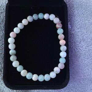 Pastel Pink and Blue Beaded Bracelet
